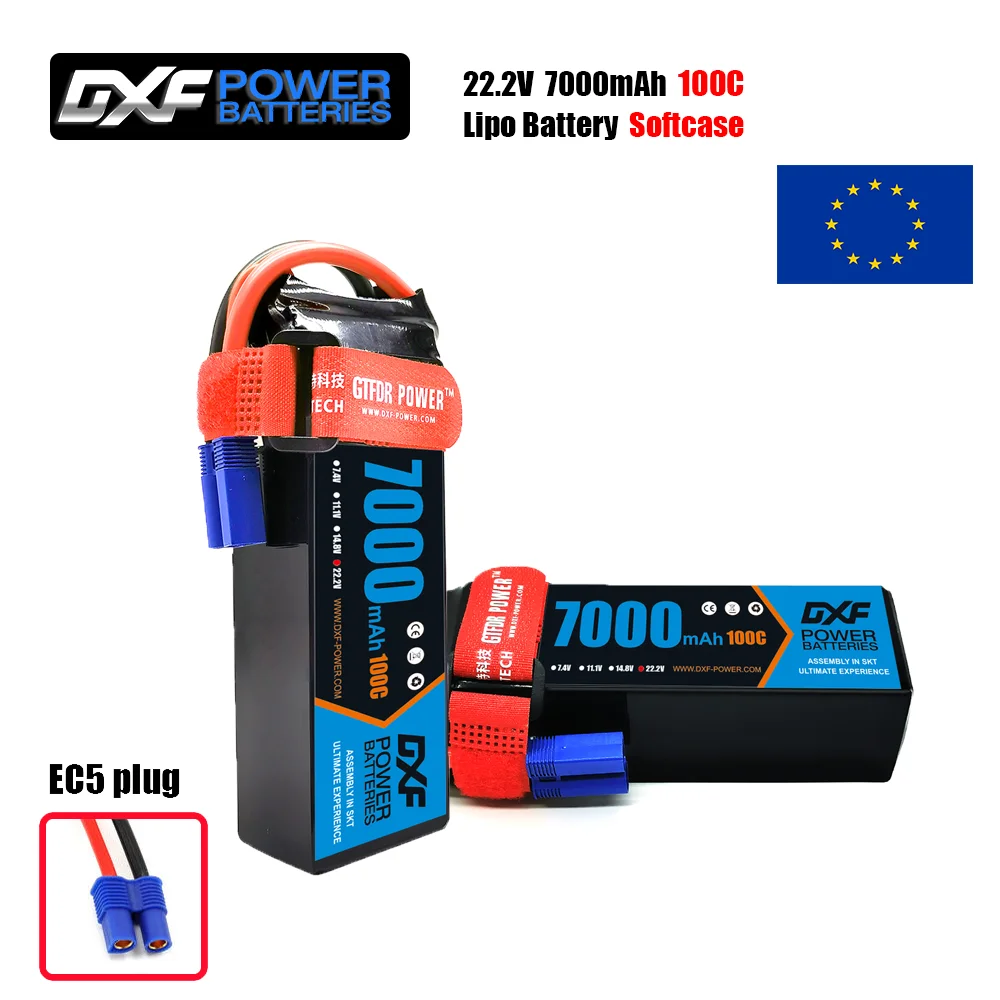 6S Lipo Battery 22.2V 5000Mah - DXF 6S Lipo Batterij 22.2V 7000mAh