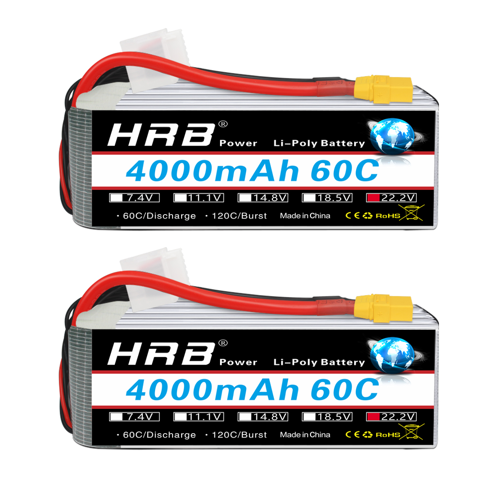 6S Lipo Battery 22.2V 5000Mah - 1/2pcs HRB 6S Lipo Batterij 22.2V