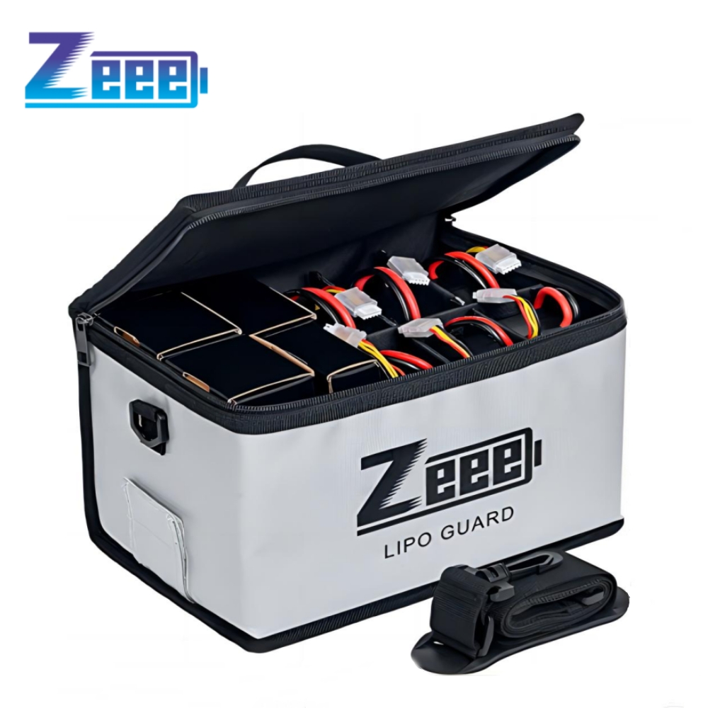 6S Lipo Battery 22.2V 5000Mah - Zeee Lipo-veiligheidstas, 10-cellen verstelbare batterij, vuurvaste
