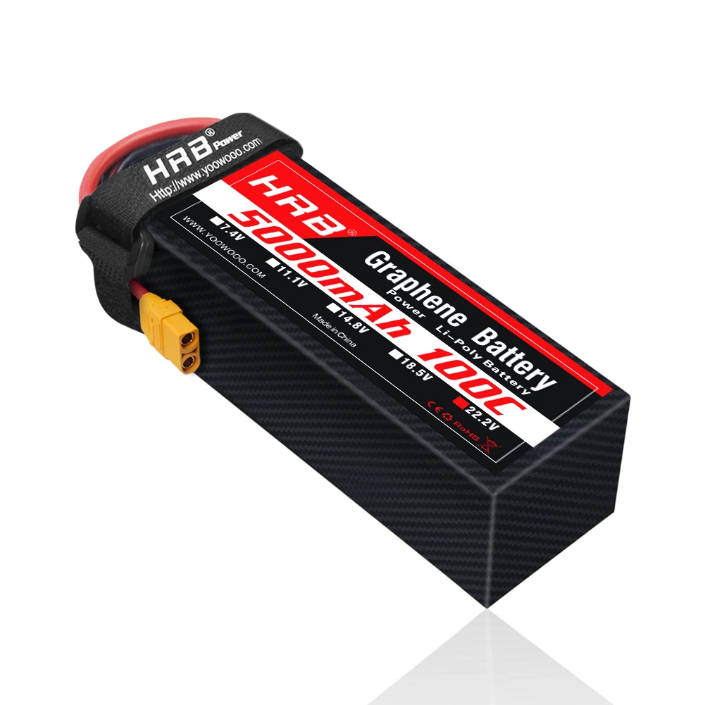 1PC HRB 22.2V Grafeen Batterij - 6S Lipo Battery 22.2V 5000Mah recensie en prijs