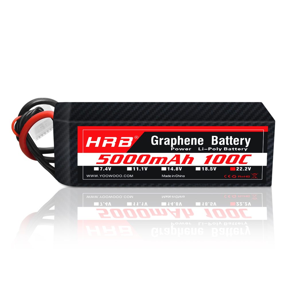 1PC HRB 22.2V Grafeen Batterij - 6S Lipo Battery 22.2V 5000Mah recensie en prijs